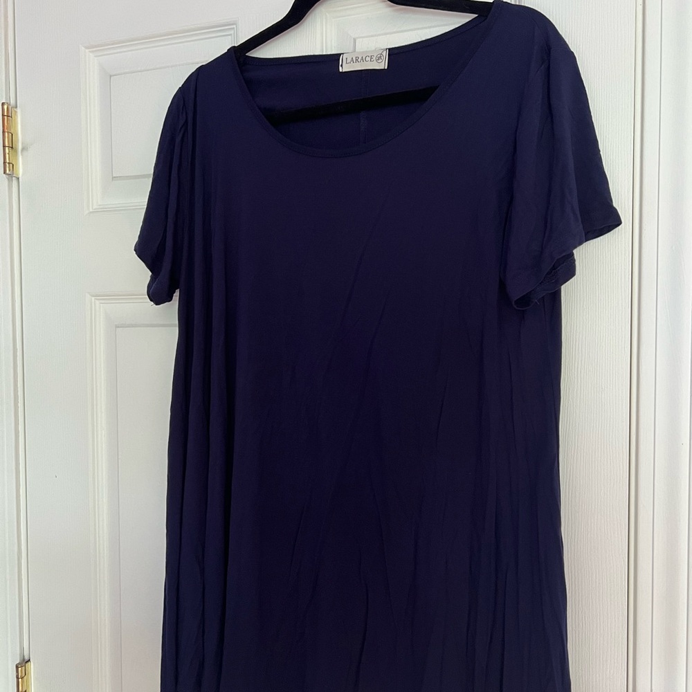Blue Size 2X Swing Top